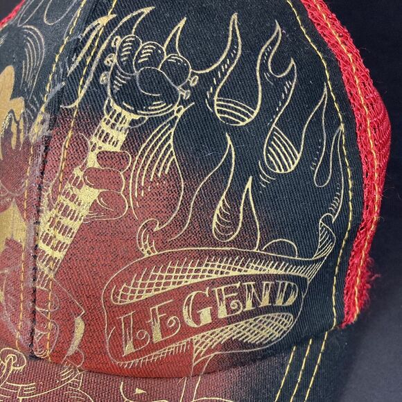 Disneyland Resort-Mickey Mouse-Rock Legend-Graphic Edge-Red/Black-Adult Snapback - Picture 8 of 12